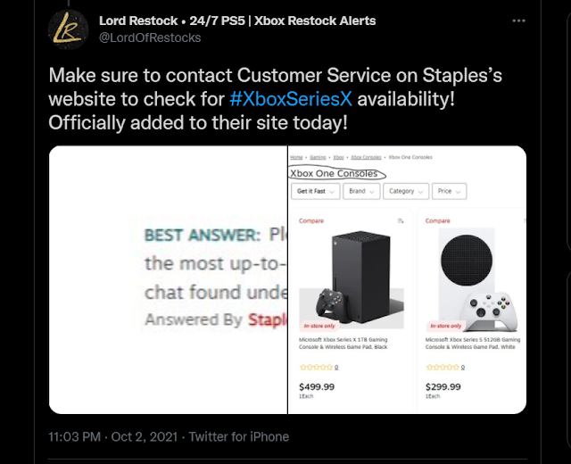 Xbox series X/S restock Xbox series X/S restock